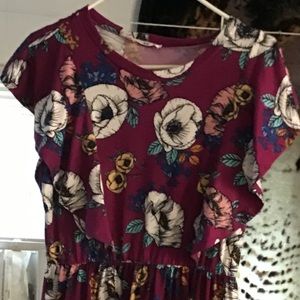 Top magenta with floral print from Amelia James